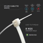 Fascetta per Cavi 2.5*150mm Colore Bianco (Confezione 100 pezzi) - immagine 2