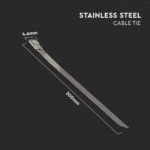 Fascetta per Cavi in Acciaio Inossidabile 4,6*300mm (Confezione 100 pezzi) - immagine 3
