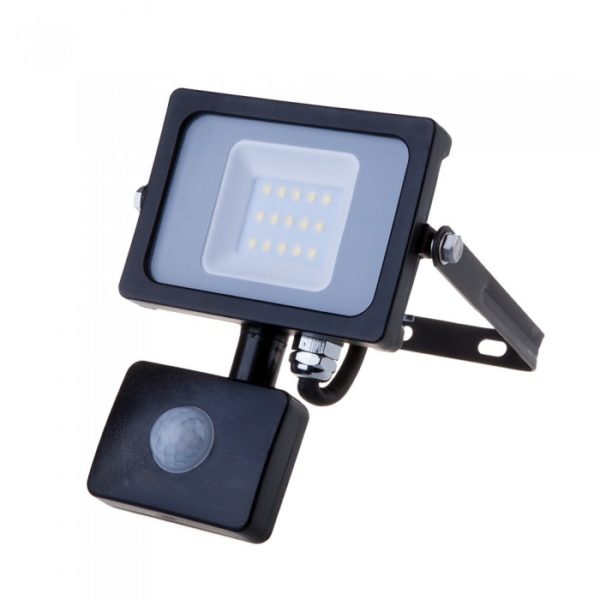 10W LED Sensor Floodlight Samsung Chip Cut-OFF Function Black Body 4000K