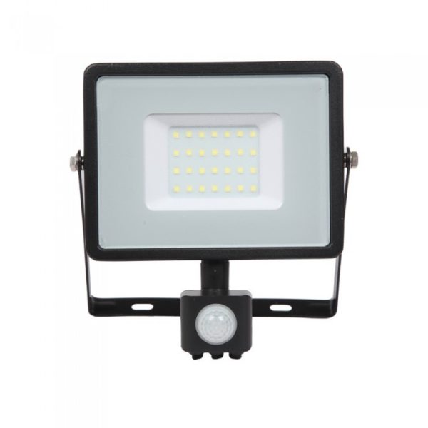 30W LED Sensor Floodlight Samsung Chip Cut-OFF Function Black Body 6400K