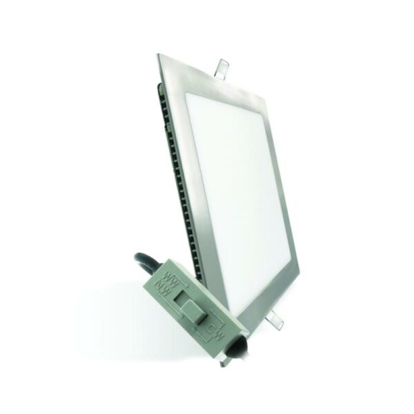 Pannello Led Quadrato Nichel 12W Cct