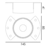 Portafaretto Downlight Circolare Per Modulo Arum Led Gu10/mr16- Manu - immagine 2