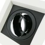 Portafaretti Downlight Rettangolare Cardan Aras Doppio Per Modulo Arum Led Gu10/mr16 - immagine 5
