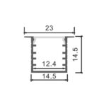 Profilo In Alluminio Tued - 2 Metri - immagine 2