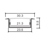Profilo In Alluminio Long Laccato Bianco - 2 Metri - immagine 2