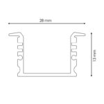 Profilo In Alluminio Subacqua Ip65 - 2 Metri - immagine 2