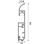 Profilo In Alluminio Muye Laccato Bianca - 2 Metri - immagine 2