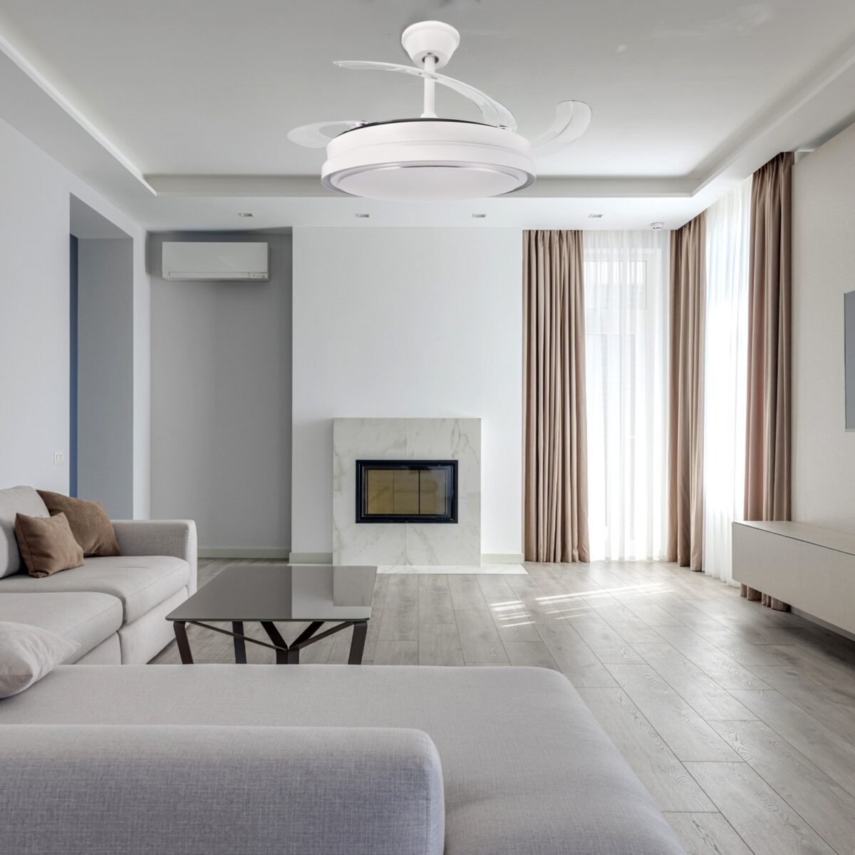 Ventilatore Da Soffitto Led White Hood ø107 Cm - immagine 2