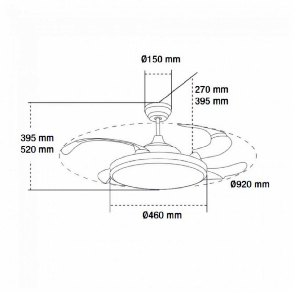 Ventilatore Da Soffitto Led Fanton Legno - immagine 2