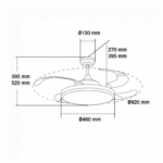 Ventilatore Da Soffitto Led Fanton Legno - immagine 2