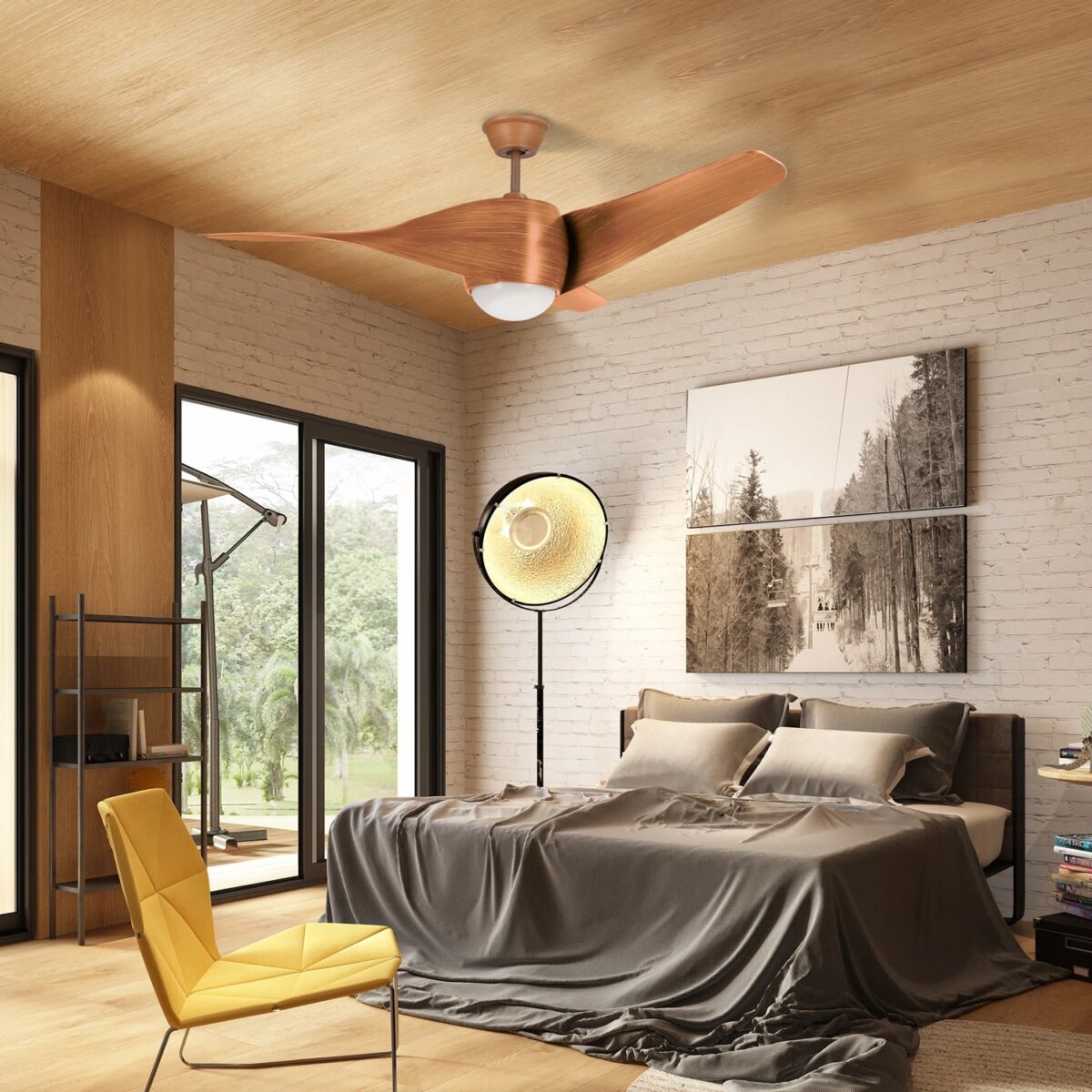 Ventilatore Da Soffitto Led Fanton Legno - immagine 3