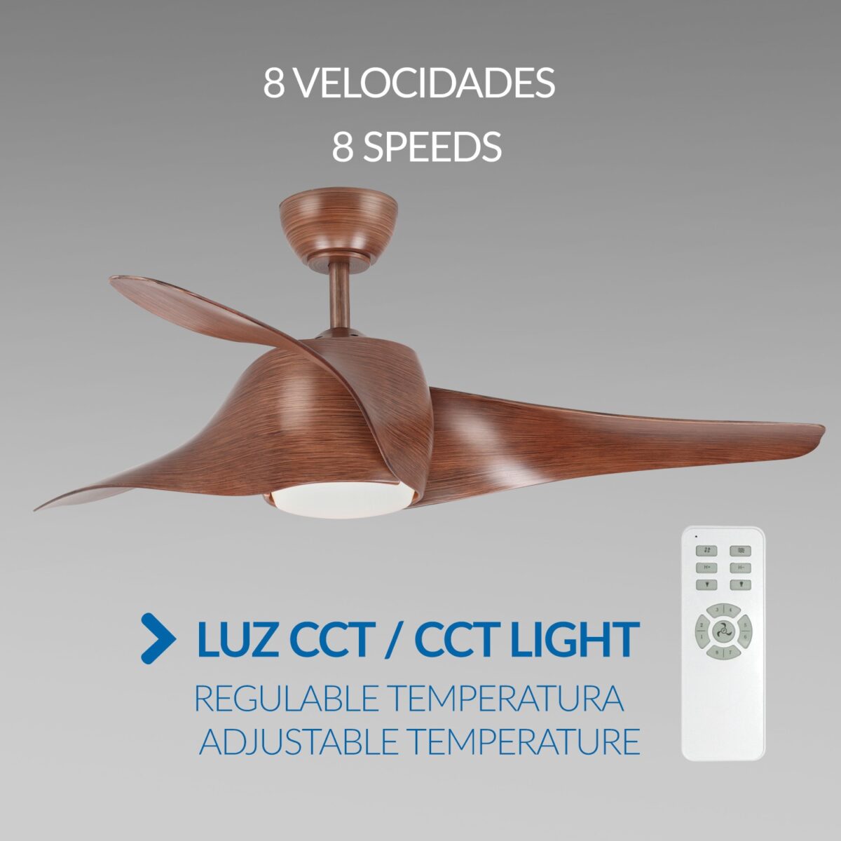 Ventilatore Da Soffitto Led Fanton Legno - immagine 5