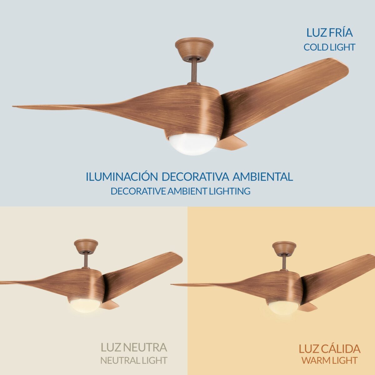 Ventilatore Da Soffitto Led Fanton Legno - immagine 7