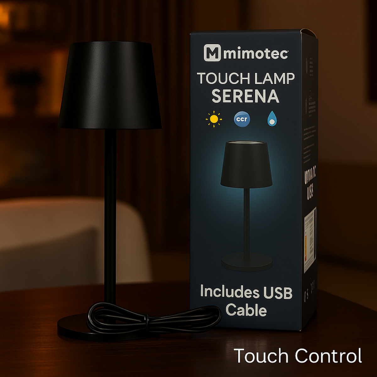 Lampada Led Da Tavolo Black Serena - immagine 4