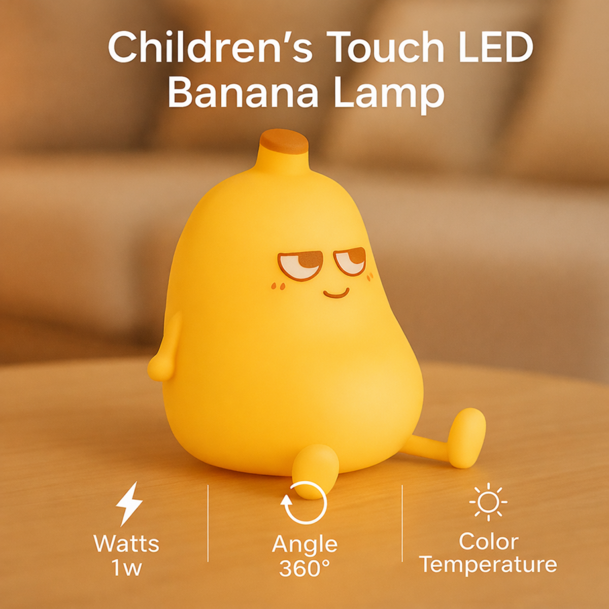 Lampada Touch Per Bambini Banana Led - immagine 2