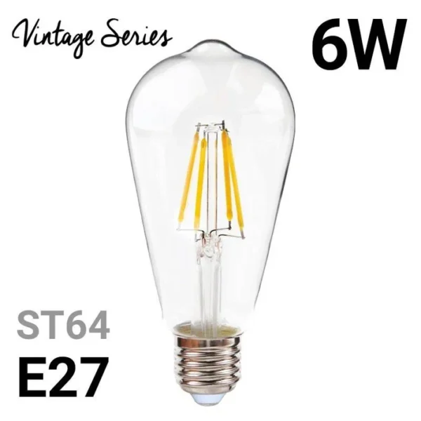 Lampadina LED Vintage Filamento - E27 ST64 - 6W