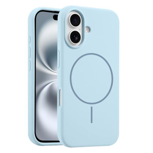 Cover silicone serie MAGSILK per iPhone 12 Pro Max Celeste