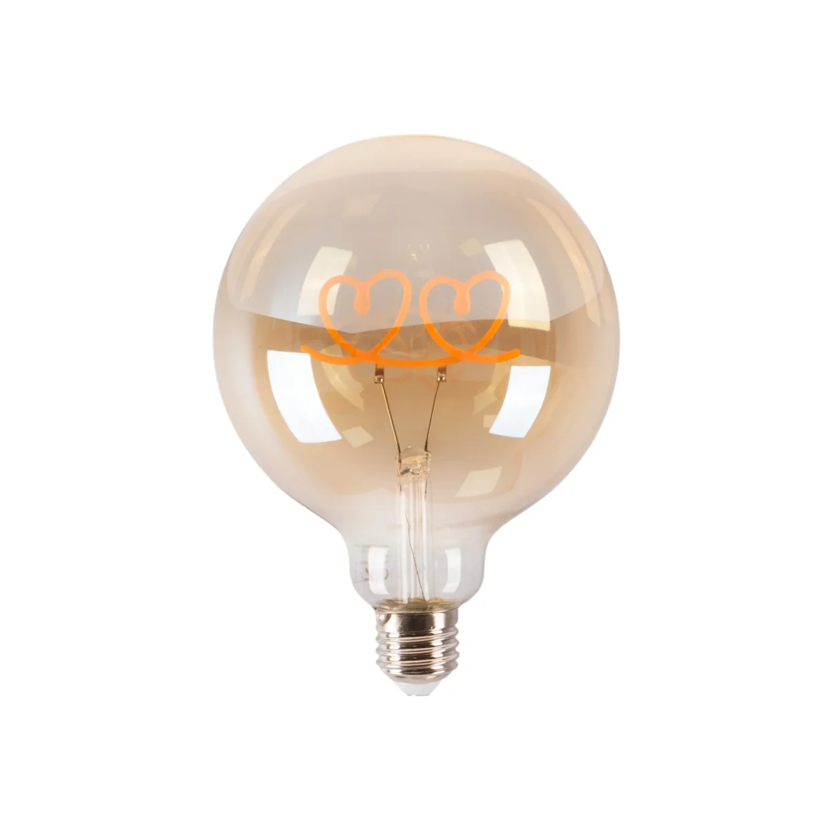 Lampadina decorativa a filamento "Hearts" E27 G125 - 4W - 2200K - immagine 2
