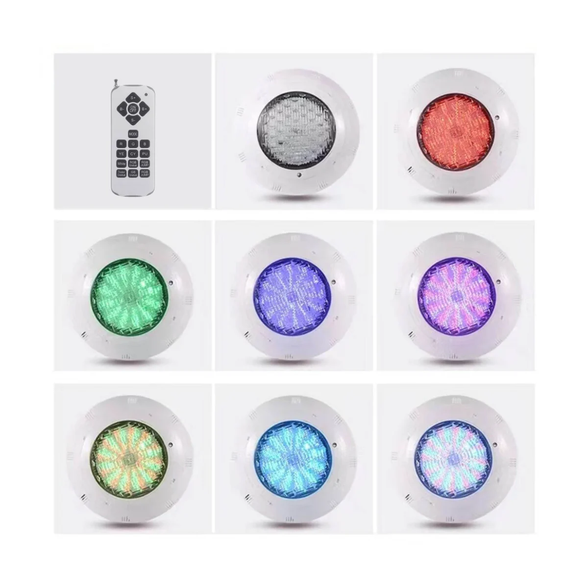 Faretto LED RGB per piscina 12V AC - 24W - Tenuta stagna - Telecomando - IP68 - immagine 5