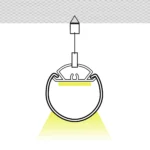 Profilo a striscia LED a sospensione - Ø30mm - Con diffusore - 2 metri - immagine 2
