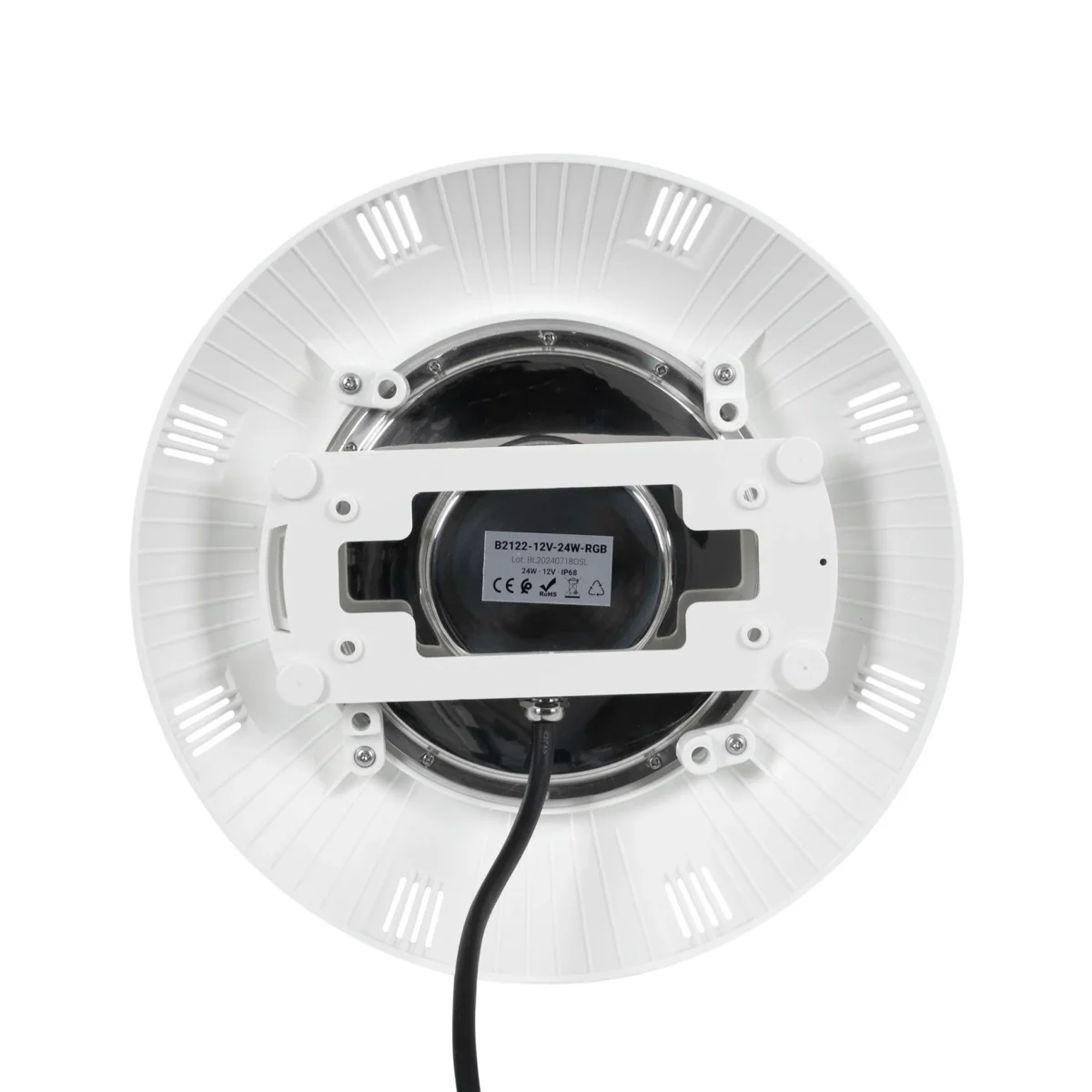 Faretto LED sommergibile per piscina - 12V AC - 24W - IP68 - Ø295mm - immagine 12