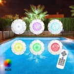 Faretto LED sommergibile per piscina - 12V AC - 24W - IP68 - Ø295mm - immagine 30