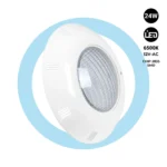 Faro LED subacqueo per piscina in fibra - 12V AC - 24W - IP68 - Ø295mm - immagine 19